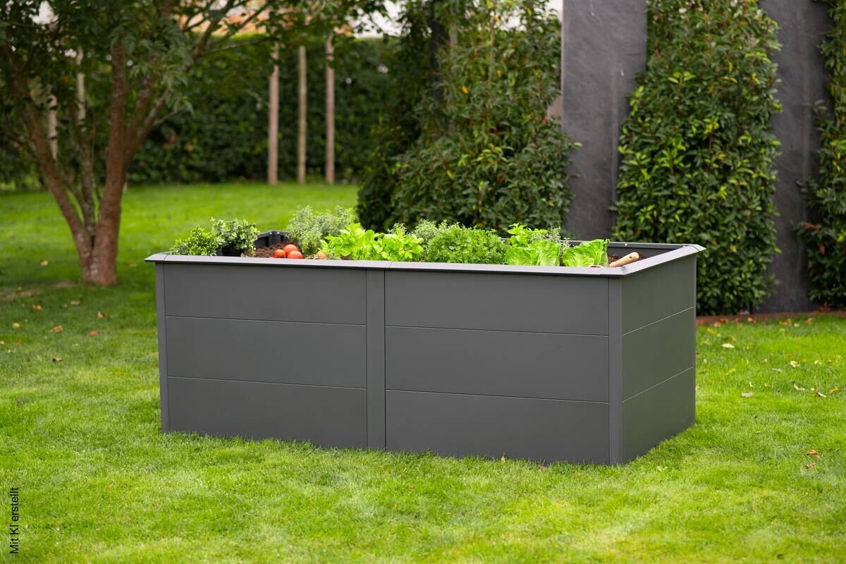 Westmann Hochbeet Primus XL anthrazit Metall B/H/T: ca. 200x77x100 cm