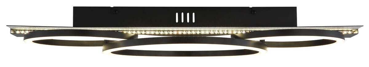 GLOBO Deckenventilator schwarz Edelstahl Kunststoff Metall B/H/L: ca. 10,5x67x31,5 cm