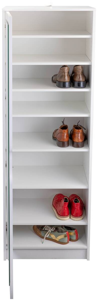 Schuhschrank Westphalen 1D weiß beschichtet Nachbildung B/H/L: ca. 40x189,5x58 cm