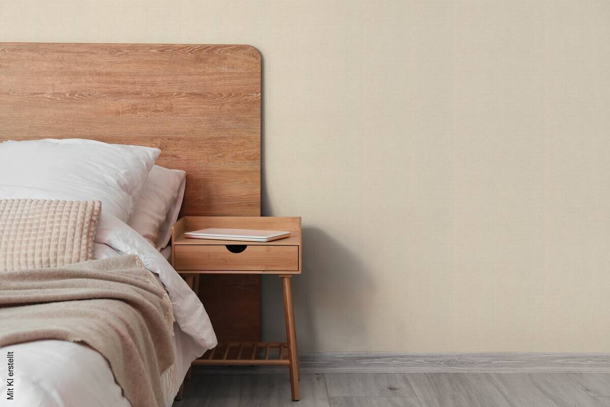 Vliestapete Uni beige B/L: ca. 53x1005 cm