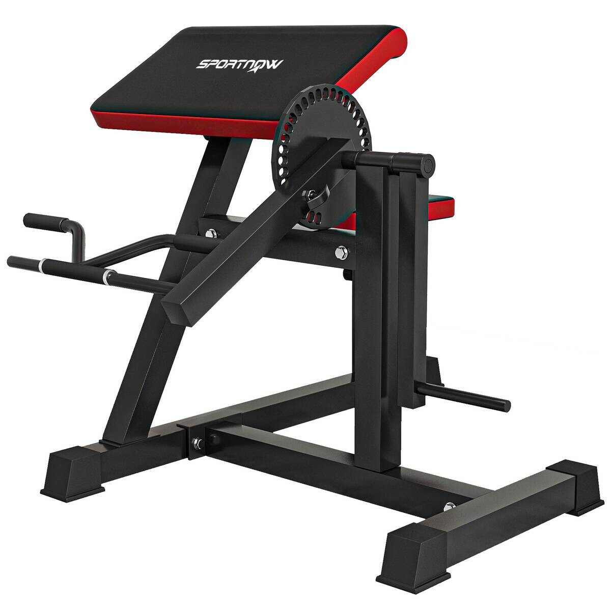 SPORTNOW Beinstrecker schwarz Kunstleder B/H/L: ca. 95x80x105 cm