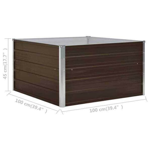 Hochbeet braun Metall B/H/L: ca. 100x45x100 cm