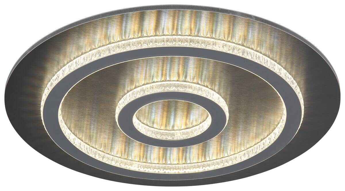 GLOBO LED-Deckenleuchte mattschwarz anthrazit hellgrau Kunststoff Metall H/D: ca. 5,5x45 cm 1 Brennstellen