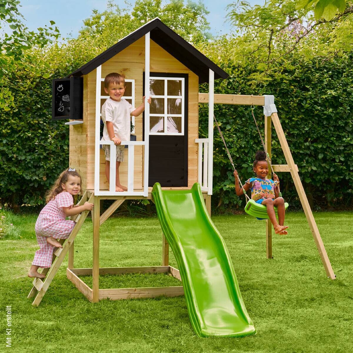 Zwerkules Spielhaus Holli weiß B/H/L: ca. 280x224x352 cm