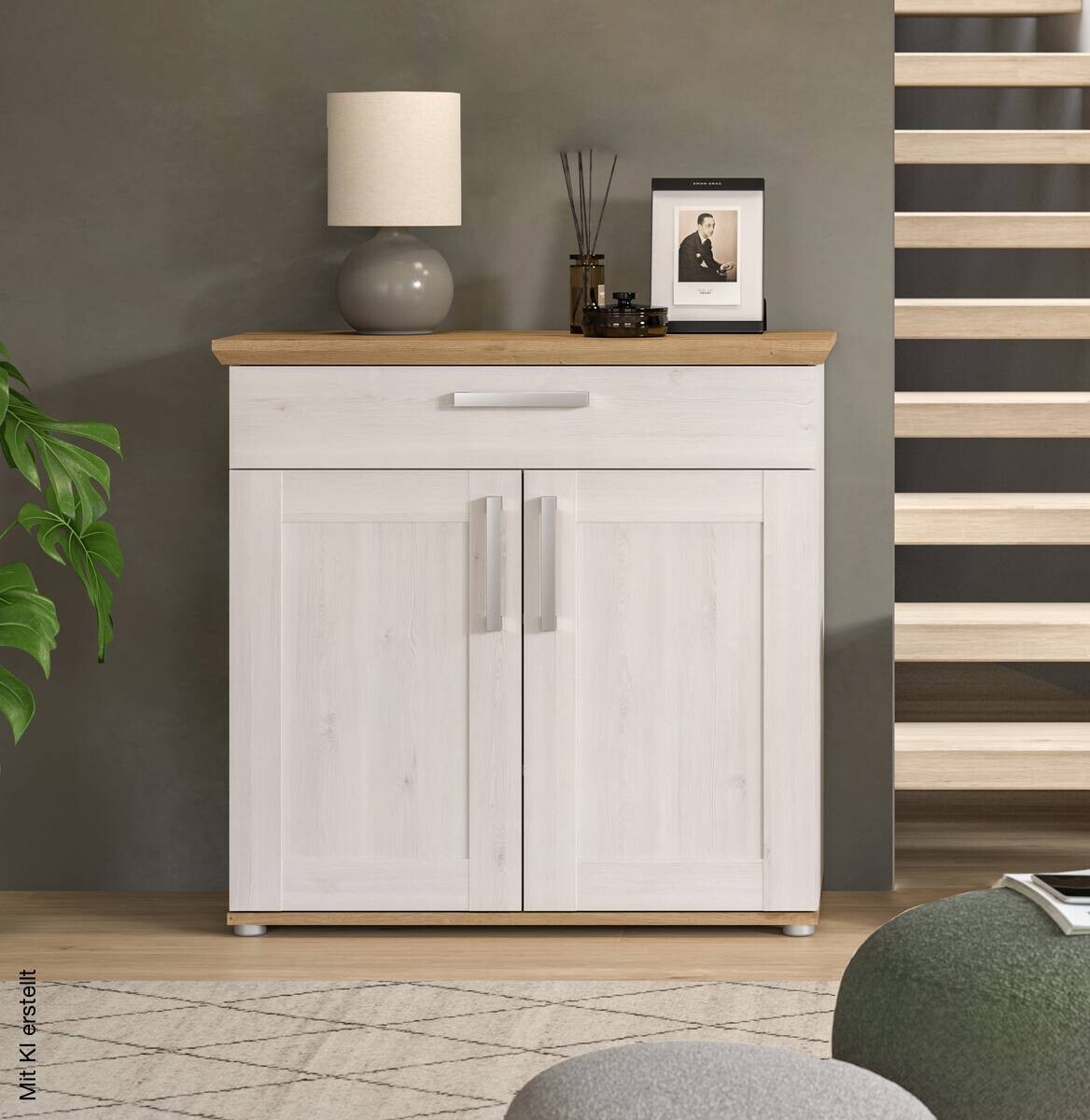 Schuhschrank Verona Sibiu Lärche Nachbildung Eiche Artisan Nachbildung B/H/T: ca. 95x92x39 cm