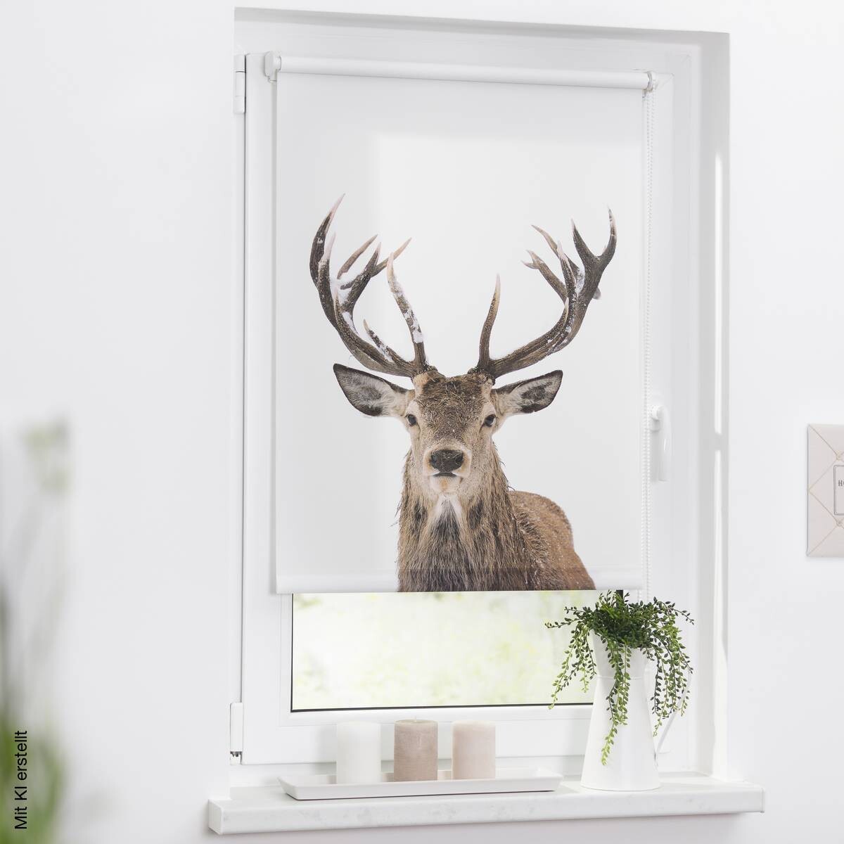 LICHTBLICK Rollo Hirsch braun B/L: ca. 60x150 cm