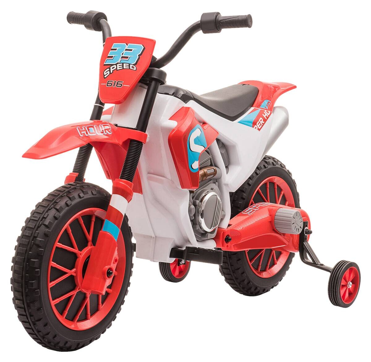 HOMCOM Kinder-Elektromotorrad rot B/H/L: ca. 51,5x68x106,5 cm