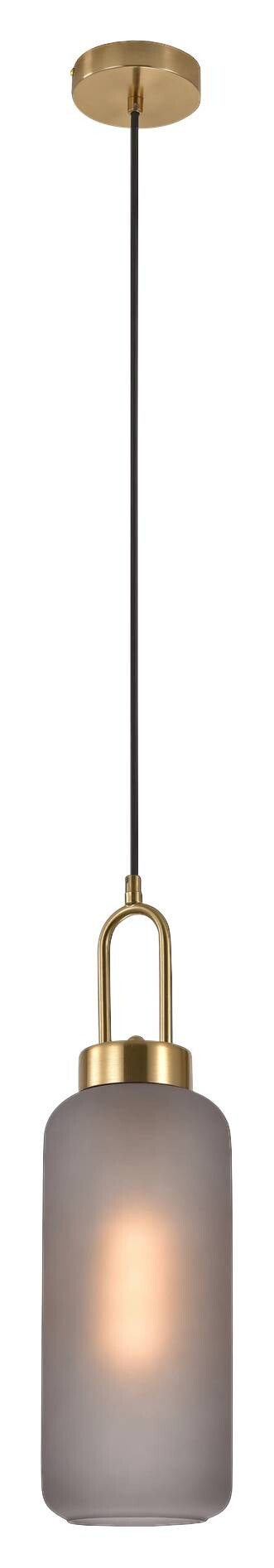 Housenordic Pendelleuchte 6406115 messing grau Stahl Rauchglas L/D: ca. 150x13 cm 1 Brennstellen