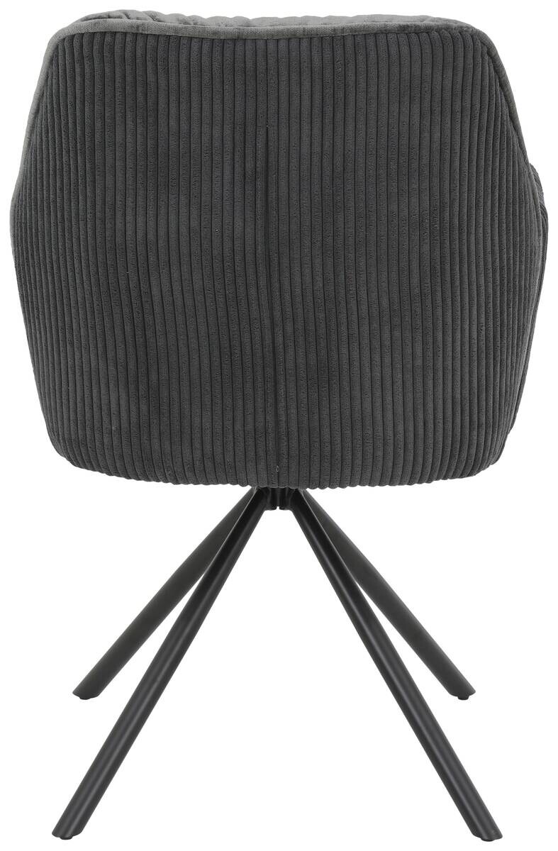 Sessel Amira anthrazit Metall Samt B/H/T: ca. 56x89x61 cm