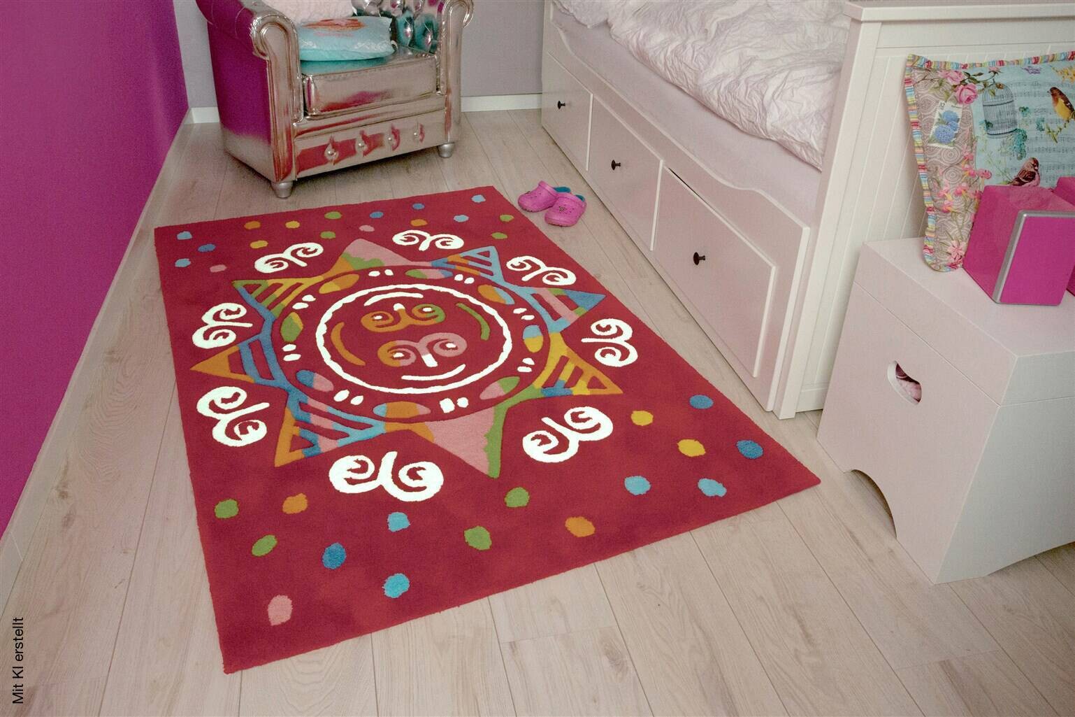 Arte Espina Kurzflorteppich Spirit Glowy 3145 rot B/L: ca. 110x160 cm