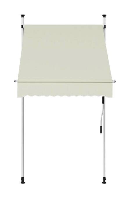 vidaXL Markise creme 100% Polyester Stahl B/L: ca. 300x200 cm