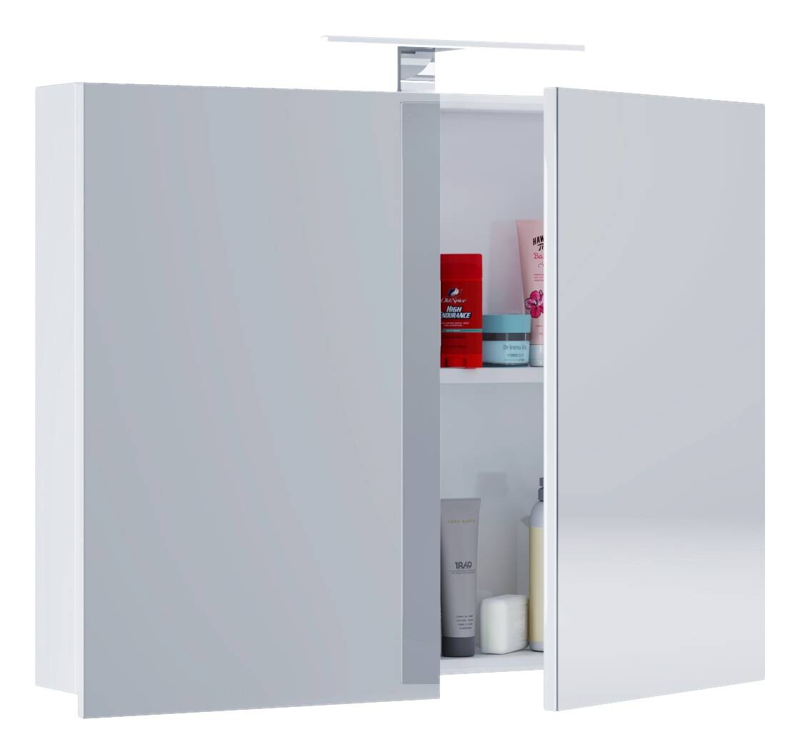 Spiegelschrank Badinos weiß B/H/T: ca. 80x62x12 cm