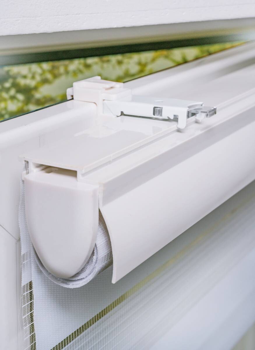 Doppelrollo mit Blende weiß B/L: ca. 90x160 cm