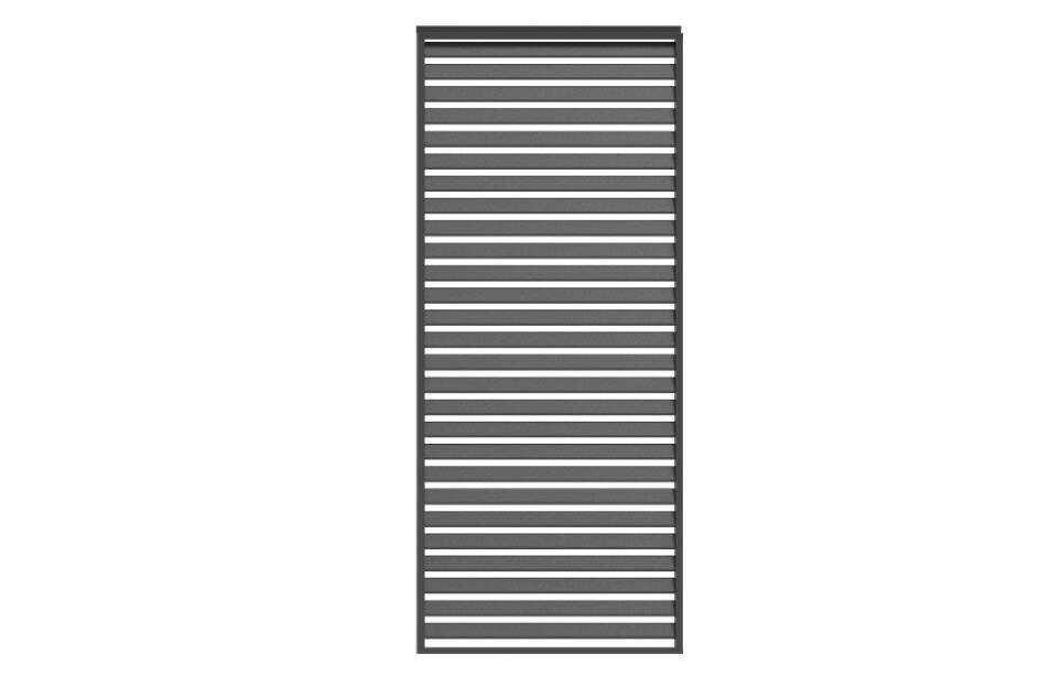 Mirador Lamellen-Seitenteil für Pergola Classic und Deluxe anthrazit Aluminium B/H/L: ca. 123x236,1x6 cm