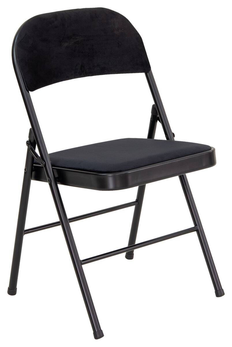 Klappstuhl Sören schwarz Samtoptik B/H/T: ca. 46,5x79x47 cm