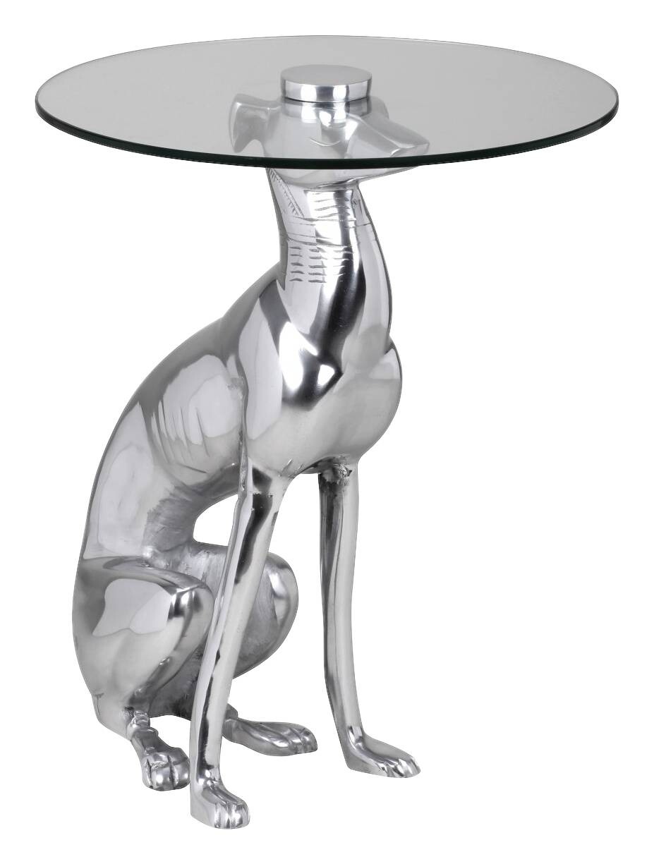 Beistelltisch silber Aluminium B/H/T: ca. 40x50x40 cm