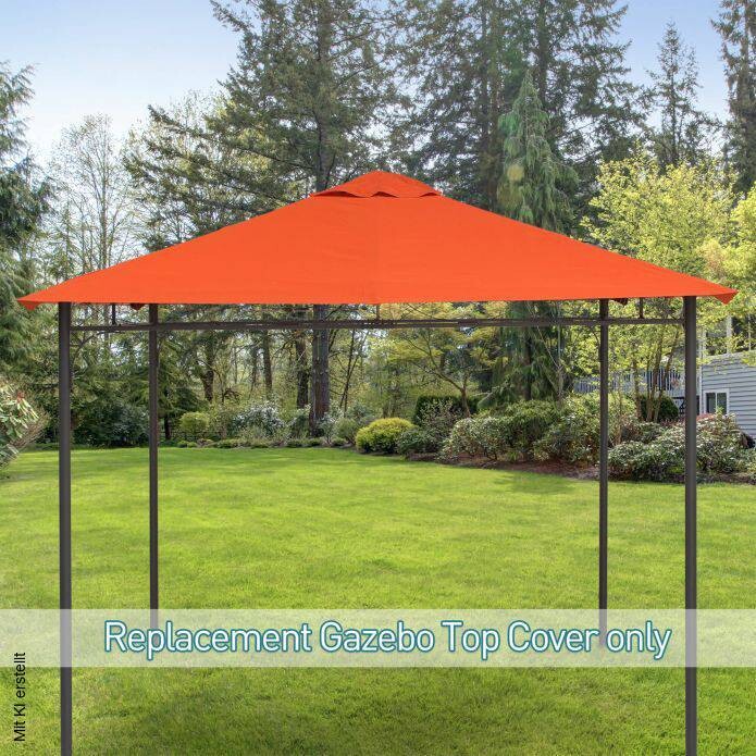 Outsunny Ersatzdach orange Polyester-Mischgewebe B/L: ca. 300x300 cm
