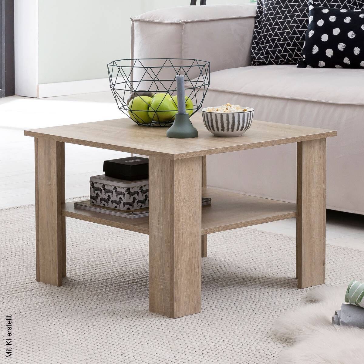 Couchtisch braun B/H/T: ca. 60x42x60 cm