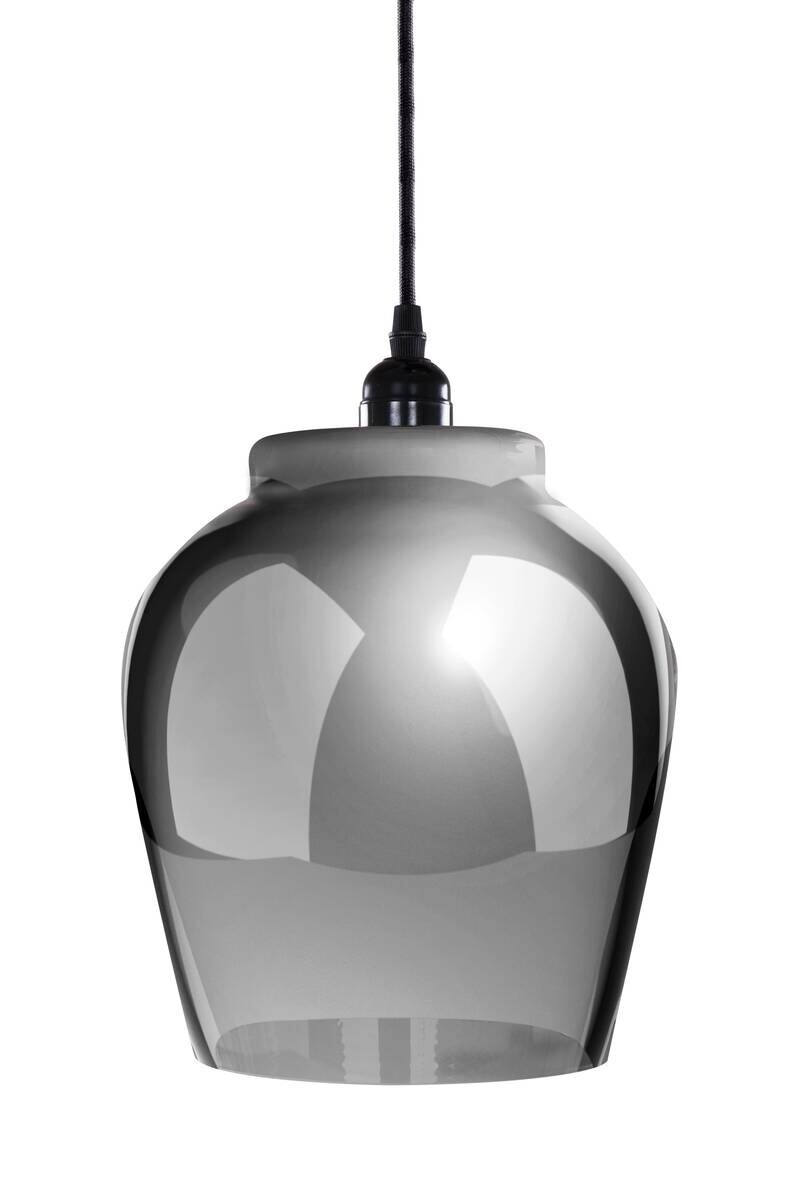 Kayoom Pendelleuchte grau schwarz Glas B/H/L: ca. 22x29x22 cm E27 1 Brennstellen