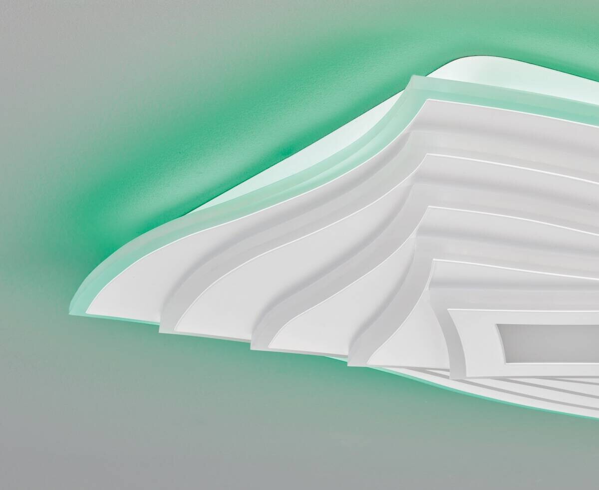 Fischer & Honsel LED-Deckenleuchte 21230 weiß Acryl B/H/T: ca. 50x7,6x50 cm 1 Brennstellen