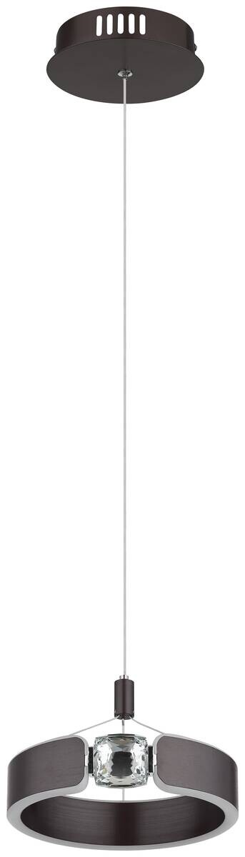 GLOBO LED-Pendelleuchte bronze Opal Metall Acryl H/L: ca. 125x22 cm