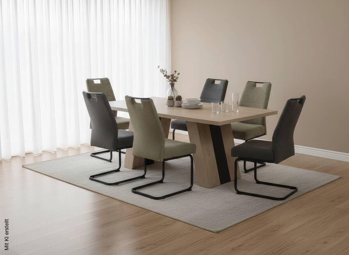 Esstisch Tindari creme Eiche Nachbildung B/H/T: ca. 180x76x100 cm