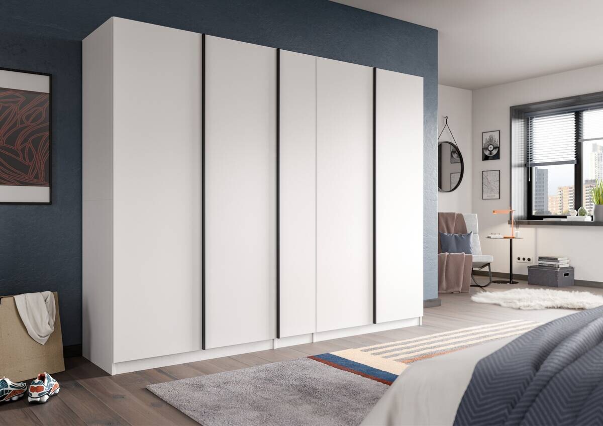 Kleiderschrank OAKLAND weiß B/H/T: ca. 230x183x53 cm