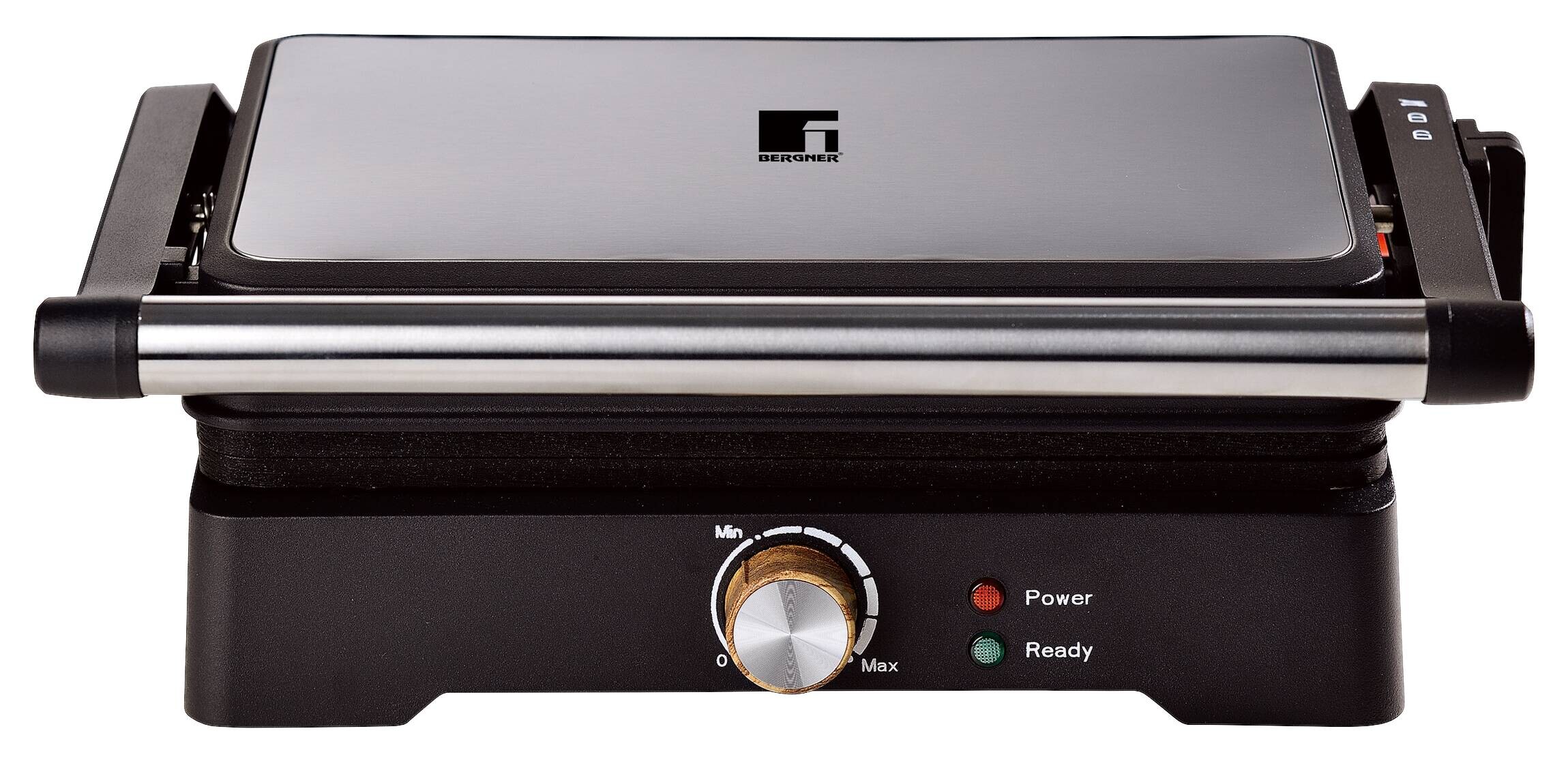 BERGNER Kontaktgrill silber Aluminium B/H/L: ca. 15,5x32x36,5 cm