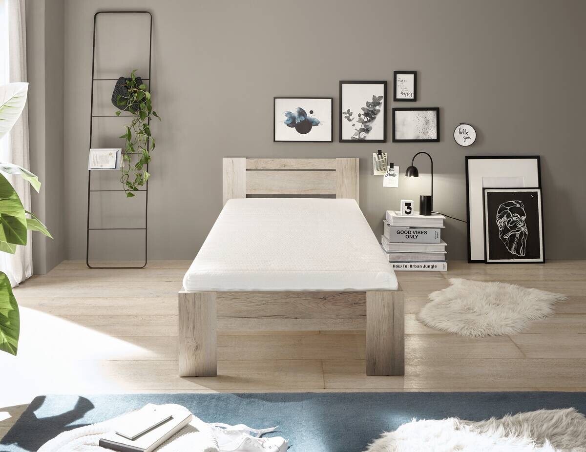 Futonbett Cannes Eiche San-Remo Nachbildung Liegefläche B/L: ca. 90x200 cm