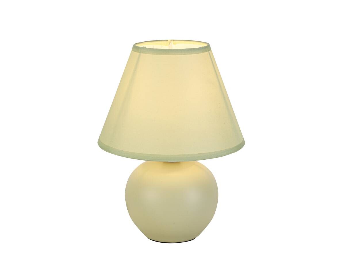 Nolo Tischleuchte Seline grün Stoff Keramik H: ca. 24 cm E14 1 Brennstellen