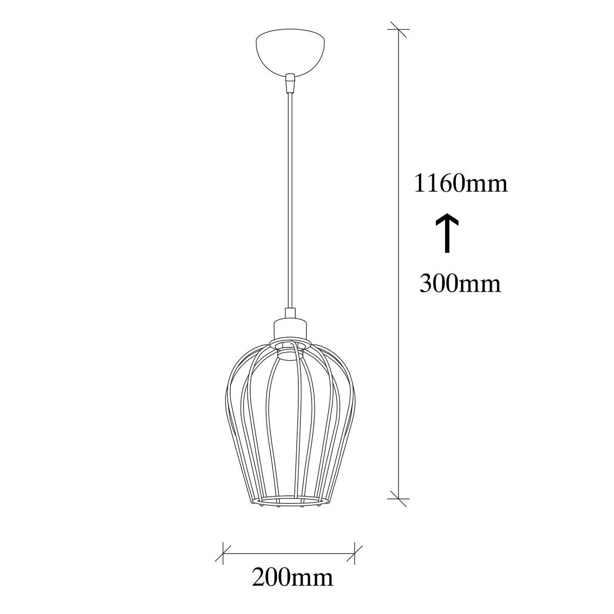 Opviq Pendelleuchte Tel schwarz Eisen B/H/T/L/D: ca. 20x116x20x20x20 cm E27 1 Brennstellen