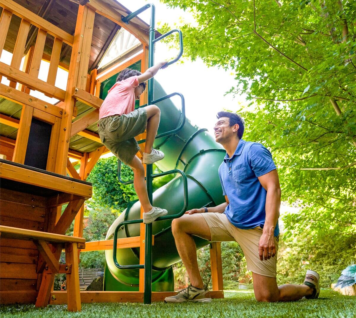 Zwerkules Spielturm Bolzo natur B/H/L: ca. 675x280x347 cm