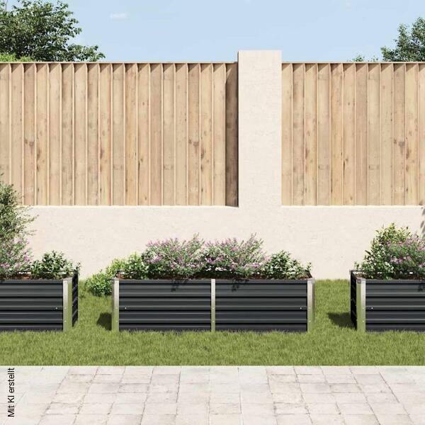 Hochbeet anthrazit Stahl B/H/L: ca. 40x45x160 cm