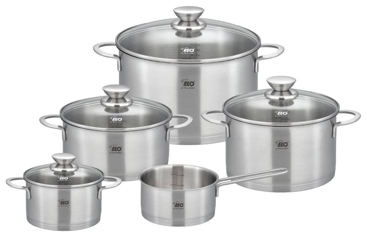 ELO Topfset silber Edelstahl 5 tlg.