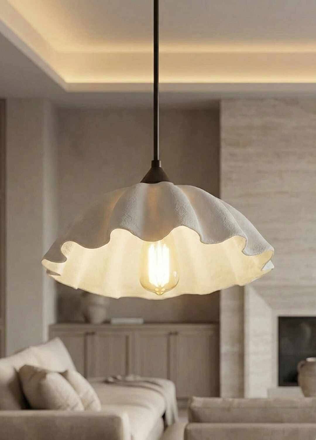 Opviq Pendelleuchte weiß Kunststoff B/H/T/L/D: ca. 35x90x35x35x35 cm E27 1 Brennstellen