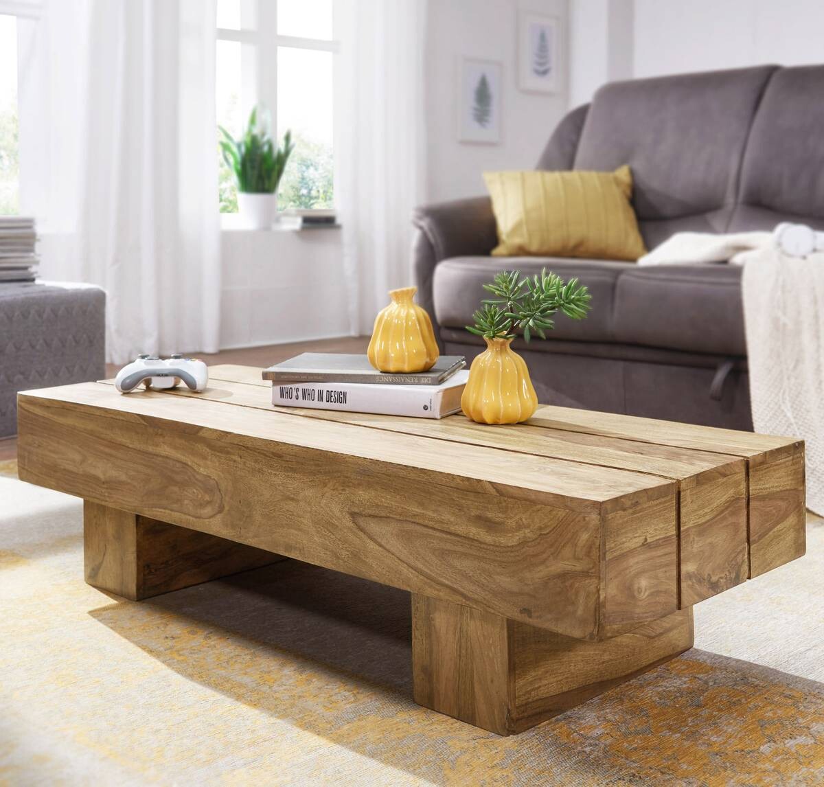 Couchtisch natur B/H/T: ca. 120x30x45 cm
