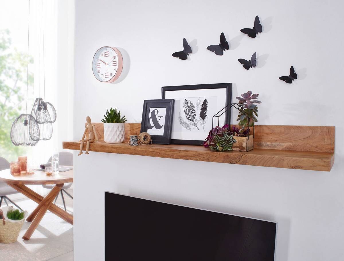 Wandregal natur B/H/T: ca. 110x17x24 cm