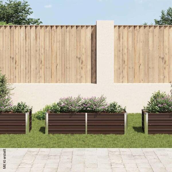 Hochbeet braun Stahl B/H/L: ca. 40x45x160 cm