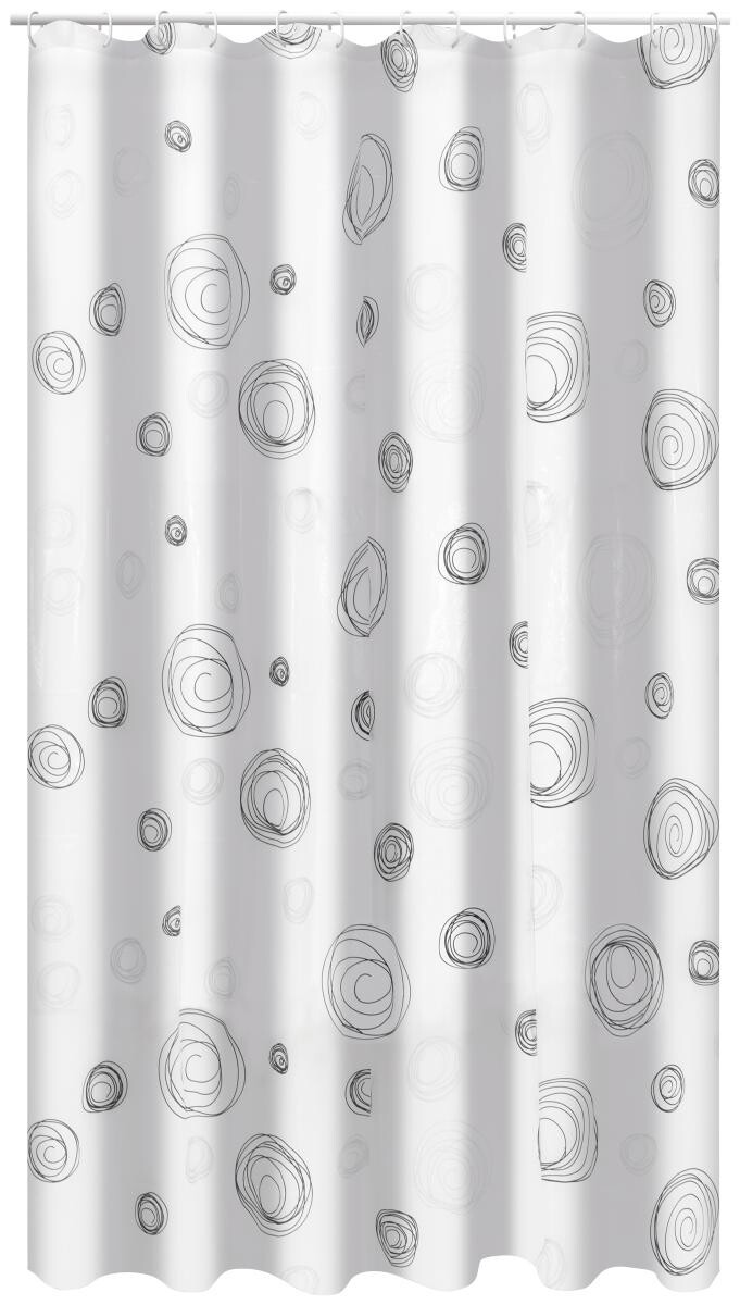 Acus Duschvorhang Celina II weiß grau Kunststoff B/L: ca. 180x200 cm