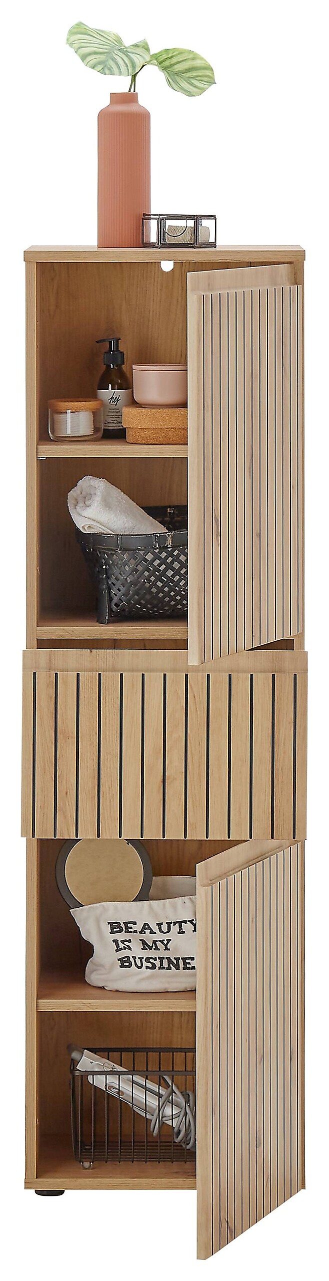 Midischrank Austin Artisan Oak Nachbildung B/H/T: ca. 40x136x31 cm