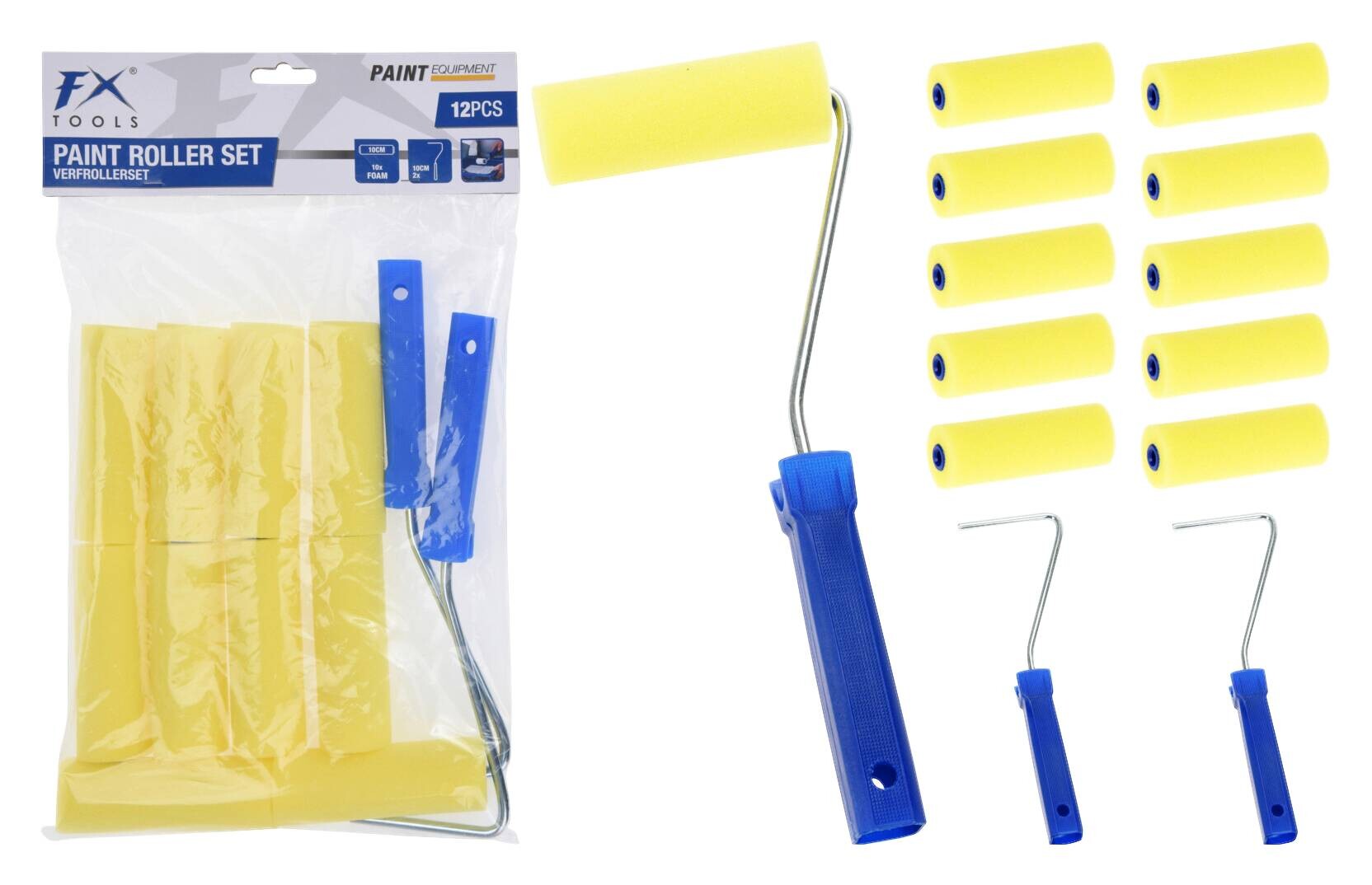 Farbrollen_Set Kunststoff 12 tlg.