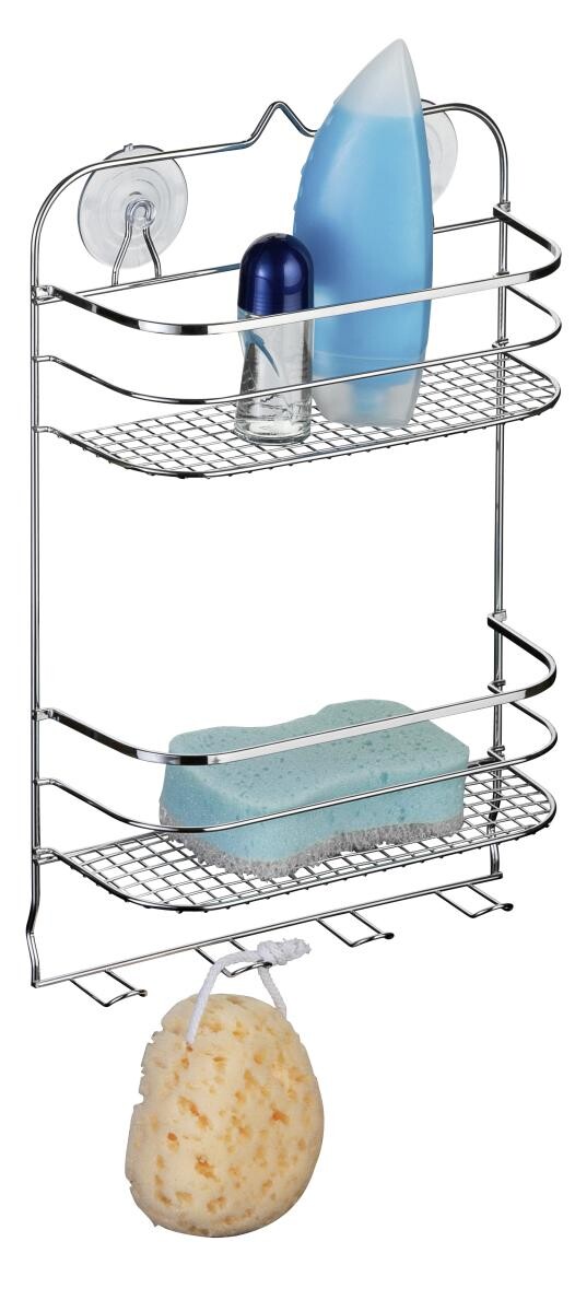 Badregal silber Eisen B/H/L: ca. 29,5x46x11 cm