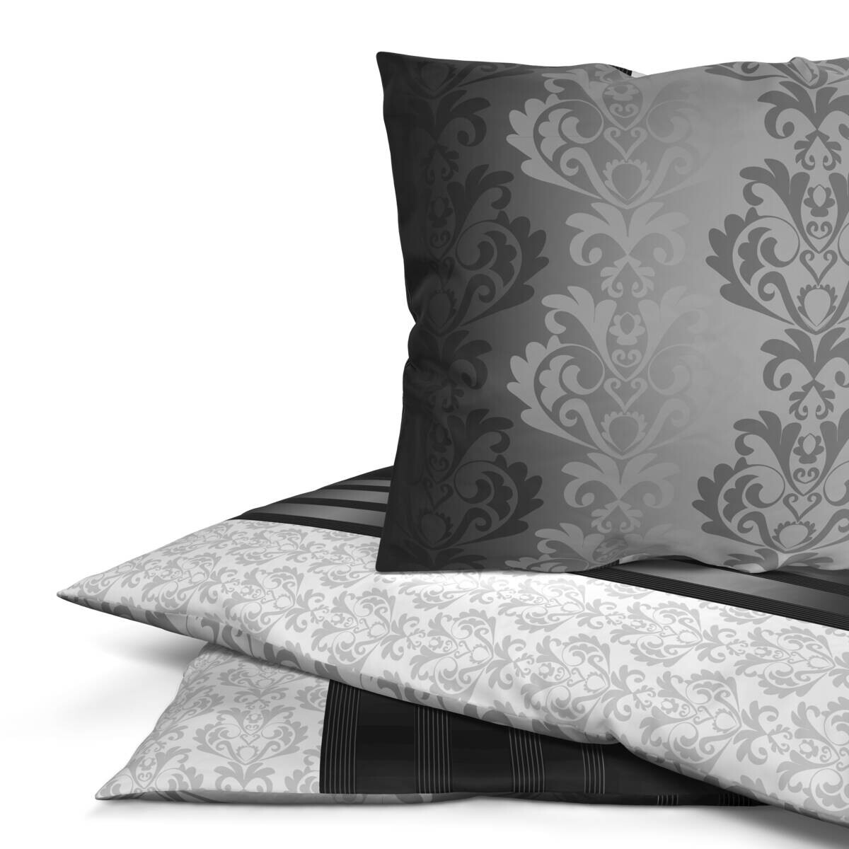 Baumwoll Bettwäsche Cotton touch anthrazit 52% Baumwolle, 48% Polyester B/L: ca. 135x200 cm