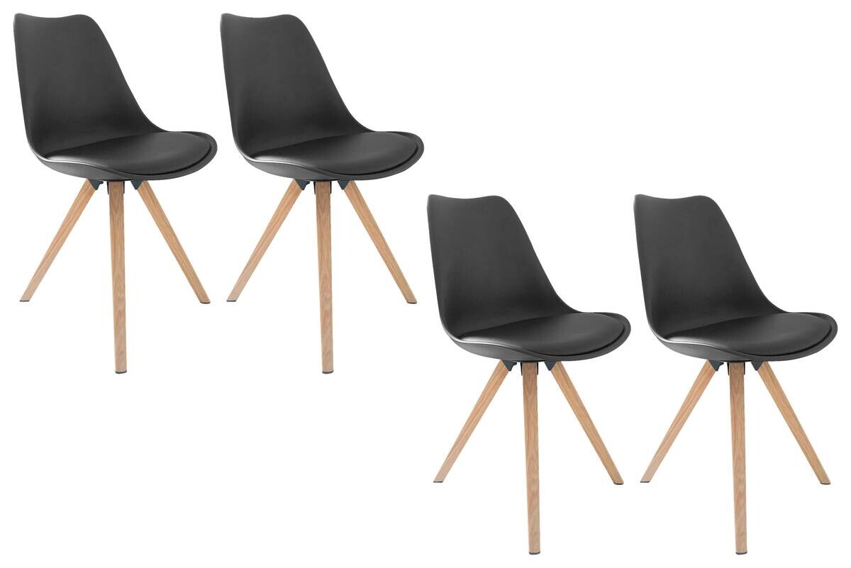 Tischgruppe KIRA anthrazit Eiche B/H/T: ca. 160x75x90 cm