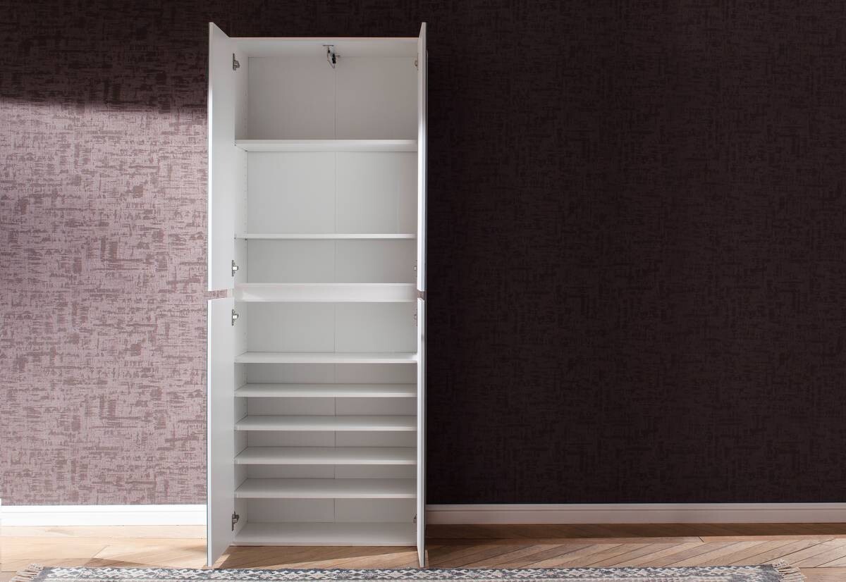 Garderobenschrank Mirror weiß B/H/T: ca. 74x191x34 cm
