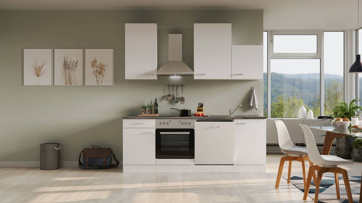 Küchenblock Lucca weiß matt B/H/T: ca. 220x234x60 cm