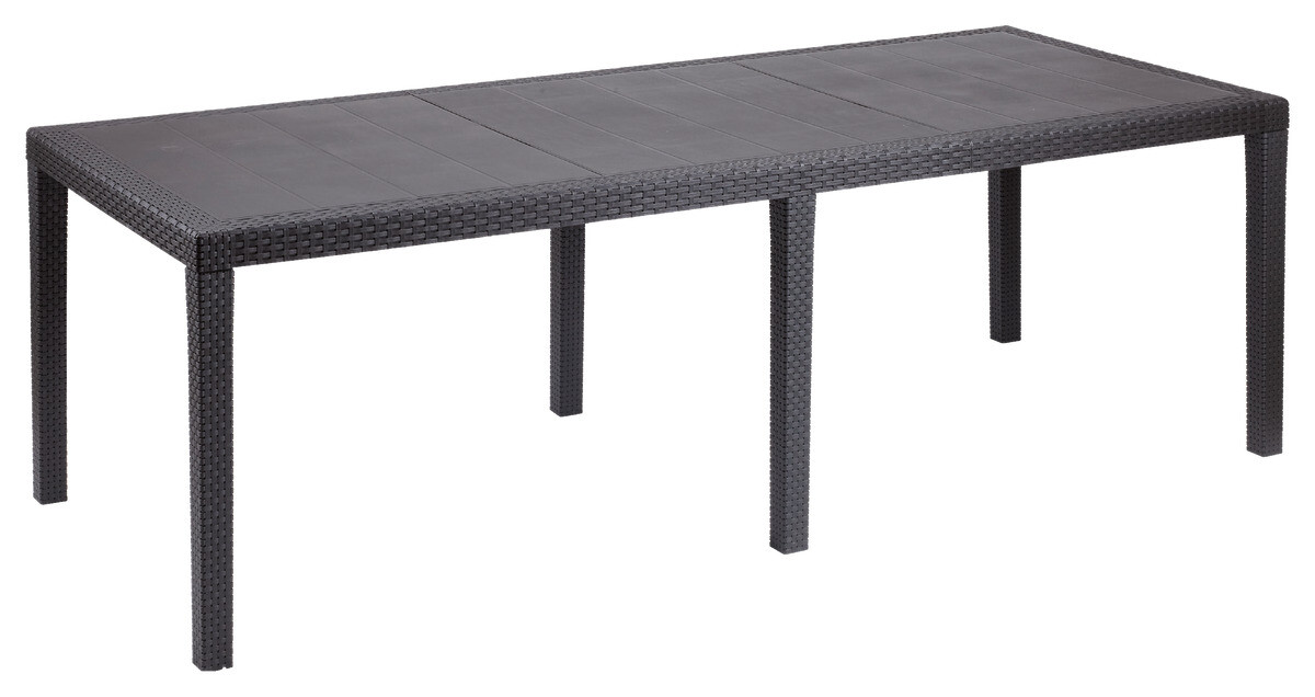 ProGarden Tisch Queen anthrazit Kunststoff B/H/L: ca. 90x72x220 cm