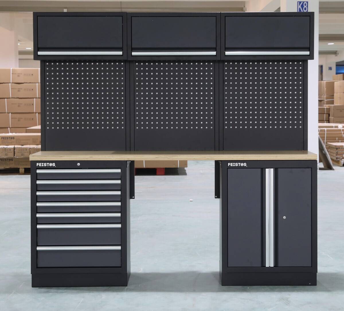 Werkstatteinrichtung Apollo anthrazit B/H/L: ca. 204x200x46 cm