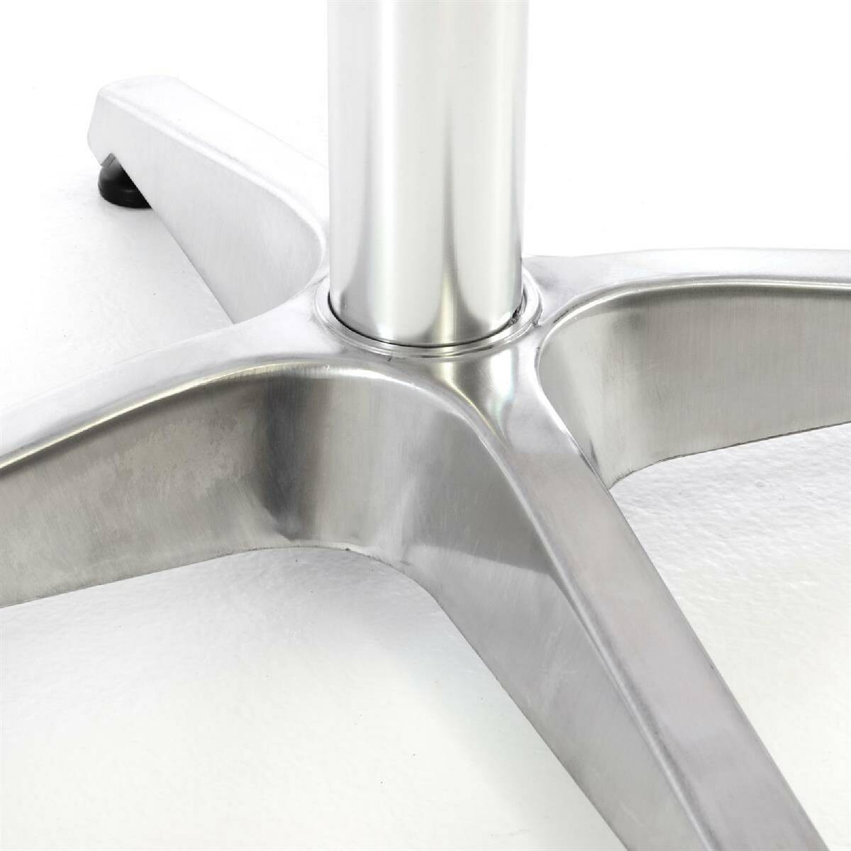 VCM Stehtisch silber Metall H/D: ca. 110x60 cm