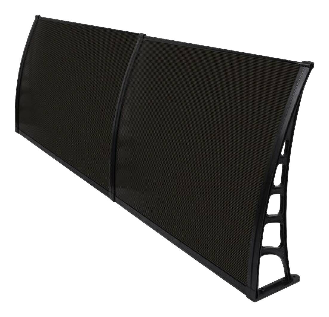Brosplast Vordach Crocus schwarz B/H/L: ca. 240x23x80 cm
